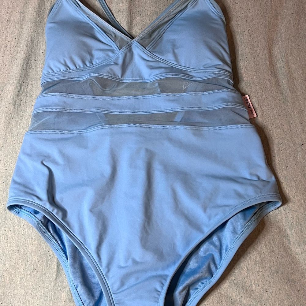Blue swimming bodysuit